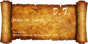 Dobrik Teréz névjegykártya